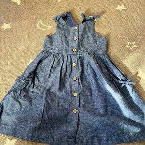 Mayoral Cotton/Linen Blend Girls Dress